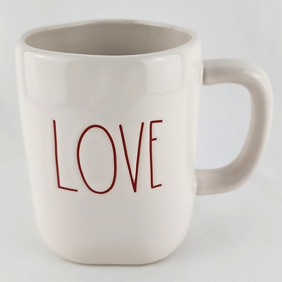 ⭐️2/ $50⭐️ Rae Dunn Artisan Collection White Coffee Tea Mug Large Letters  LOVE - Picture 2 of 11